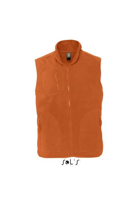 SOL`S NORWAY - UNISEX SLEEVELESS FLEECE CARDIGAN - Orange<br><small>EA-SO51000OR-2XL</small>