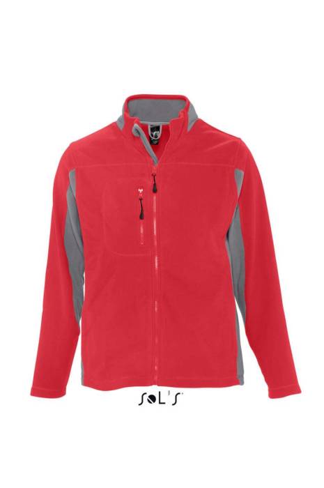 SOL`S NORDIC - MEN’S TWO-COLOUR ZIPPED FLEECE JACK - Red<br><small>EA-SO55500RE-2XL</small>