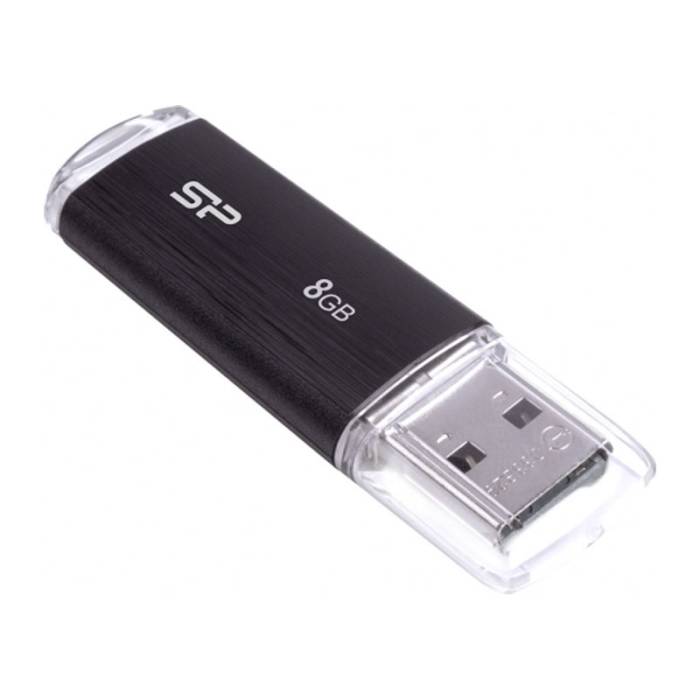 Pendrive Silicon Power Ultima U02 2.0 - Fekete<br><small>EA-SP008GBUF2U02V1K</small>