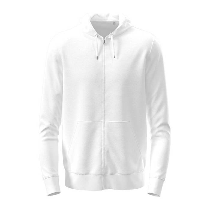 Klasszikus cipzáras kapucnis pulóver - White<br><small>EA-ST4500-WHI-5XL</small>
