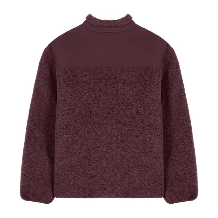 Brooker uniszex, laza szabású sherpa dzseki - Red Brown<br><small>EA-STJU248C1162S</small>