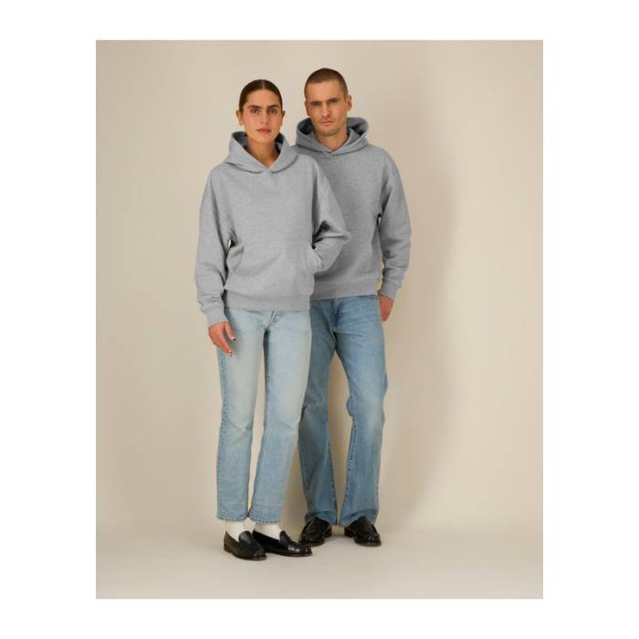 Uniszex, vastag anyagú bő szabású póló - Heather Grey<br><small>EA-STSU077C2502X</small>