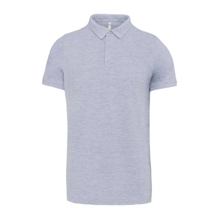 MEN`S SHORT SLEEVE STUD POLO SHIRT - Oxford Grey<br><small>EA-WK225OXG-2XL</small>