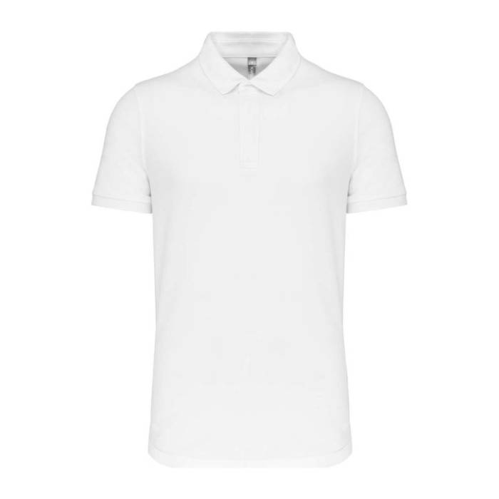 MEN`S SHORT SLEEVE STUD POLO SHIRT - Arctic White<br><small>EA-WK225WH-2XL</small>