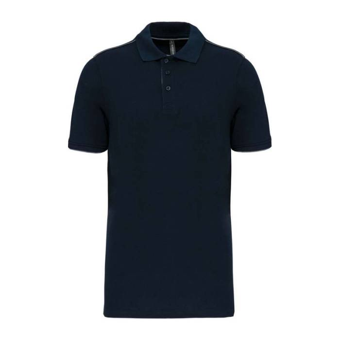 MEN`S SHORT-SLEEVED CONTRASTING DAYTODAY POLO SHIR - Navy/Light Royal Blue<br><small>EA-WK270NV/LRO-2XL</small>