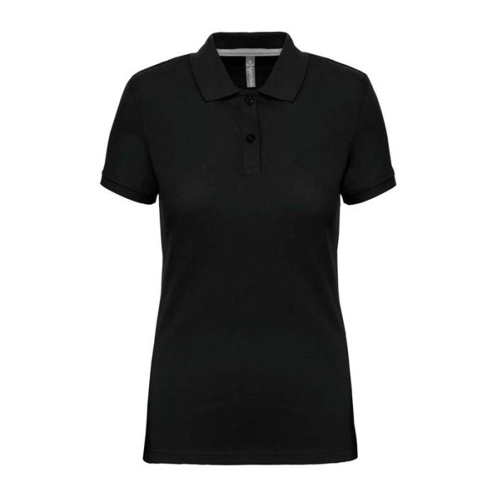 LADIES` SHORT-SLEEVED POLO SHIRT - Deep Black<br><small>EA-WK275BL-2XL</small>