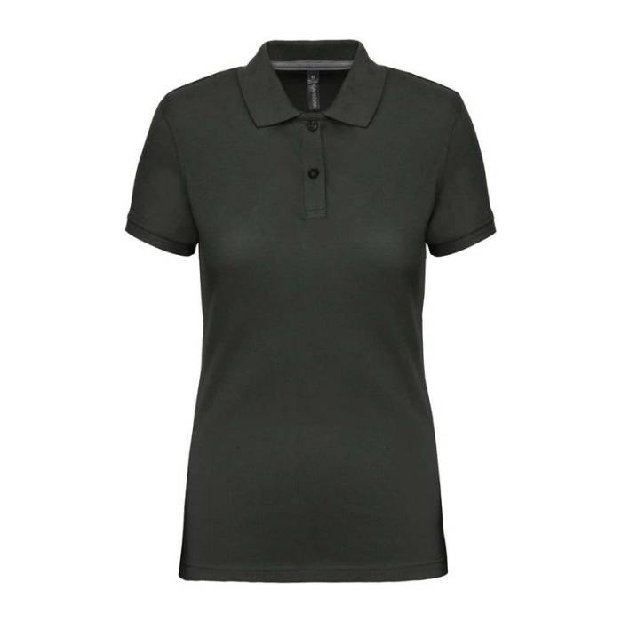 LADIES` SHORT-SLEEVED POLO SHIRT - Dark Grey<br><small>EA-WK275DG-2XL</small>