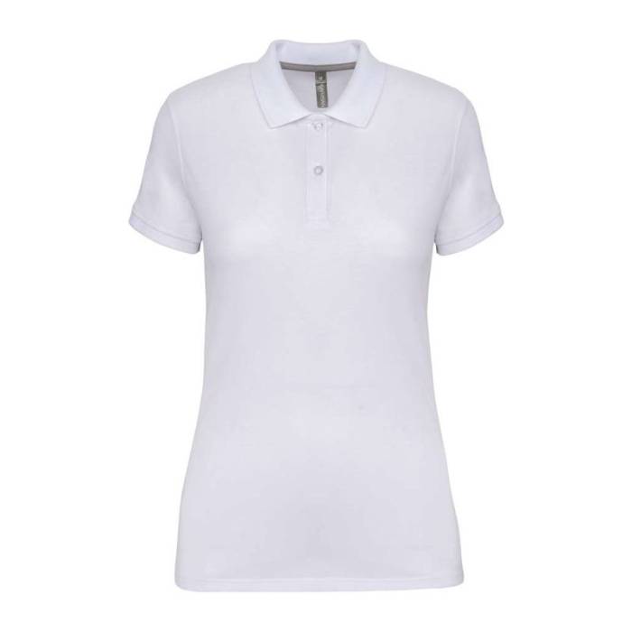 LADIES` SHORT-SLEEVED POLO SHIRT - Arctic White<br><small>EA-WK275WH-2XL</small>