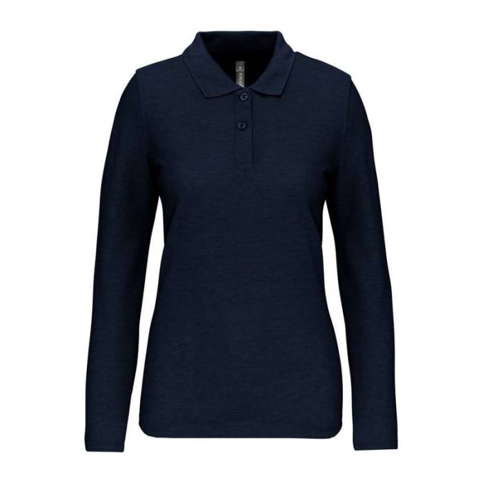 LADIES` LONG-SLEEVED POLO SHIRT - Navy<br><small>EA-WK277NV-3XL</small>