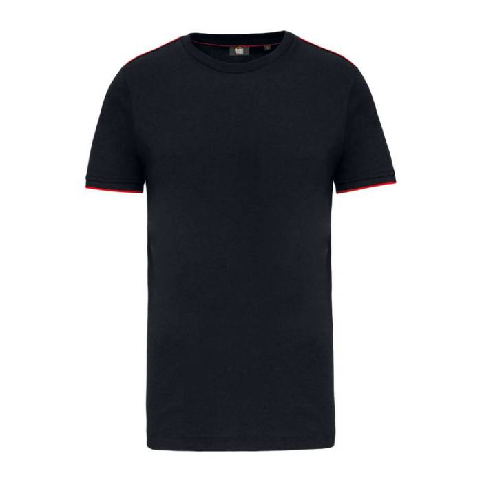 FÉRFI RÖVID UJJÚ DAYTODAY PÓLÓ - Black/Red<br><small>EA-WK3020BL/RE-2XL</small>