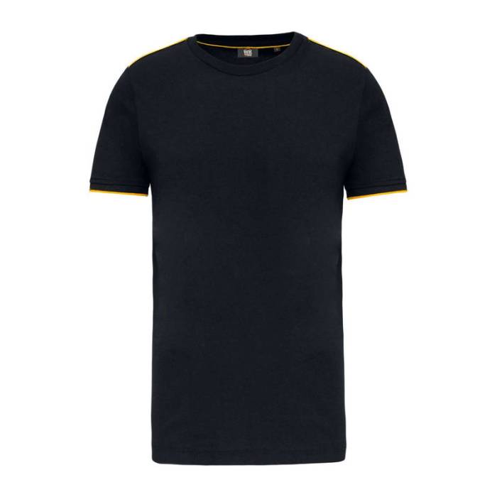 FÉRFI RÖVID UJJÚ DAYTODAY PÓLÓ - Black/Yellow<br><small>EA-WK3020BL/YE-2XL</small>