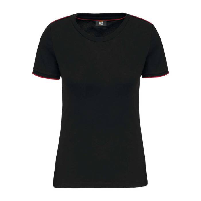 NŐI RÖVID UJJÚ DAYTODAY PÓLÓ - Black/Red<br><small>EA-WK3021BL/RE-L</small>