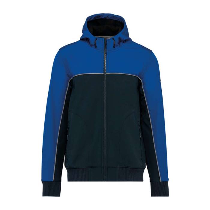 UNISEX 3-LAYER TWO-TONE BIONIC SOFTSHELL JACKET - Navy/Royal Blue<br><small>EA-WK450NV/RO-2XL</small>