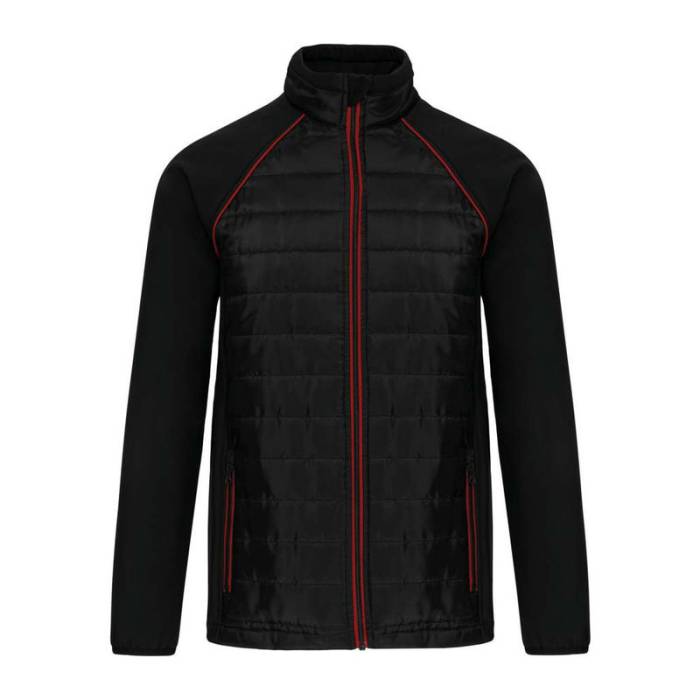 UNISEX DUAL-FABRIC DAYTODAY JACKET - Black/Red<br><small>EA-WK6147BL/RE-2XL</small>