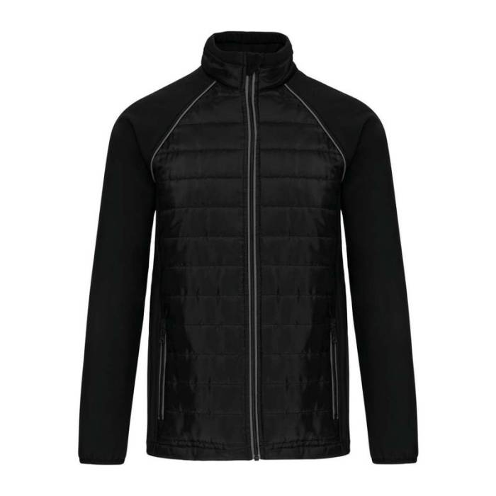 UNISEX DUAL-FABRIC DAYTODAY JACKET - Black/Silver<br><small>EA-WK6147BL/SI-2XL</small>