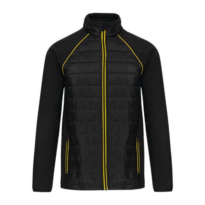 UNISEX DUAL-FABRIC DAYTODAY JACKET - Black/Yellow<br><small>EA-WK6147BL/YE-2XL</small>