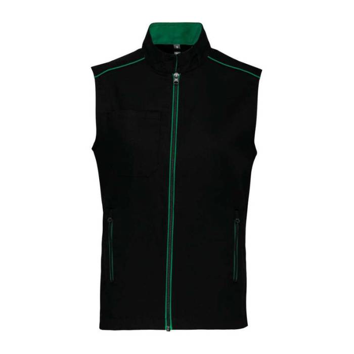 MEN`S DAYTODAY GILET - Black/Kelly Green<br><small>EA-WK6148BL/KL-2XL</small>