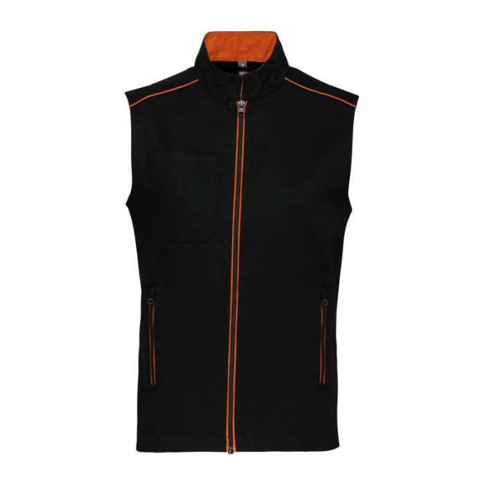 MEN`S DAYTODAY GILET - Black/Orange<br><small>EA-WK6148BL/OR-2XL</small>