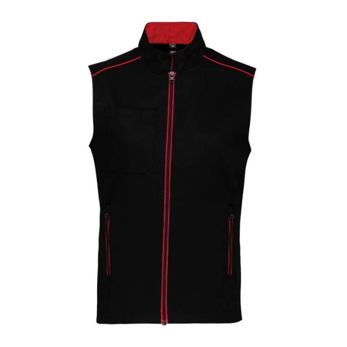 MEN`S DAYTODAY GILET - Black/Red<br><small>EA-WK6148BL/RE-2XL</small>