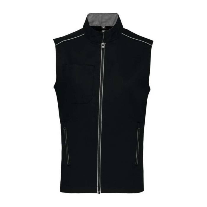 MEN`S DAYTODAY GILET - Black/Silver<br><small>EA-WK6148BL/SI-2XL</small>