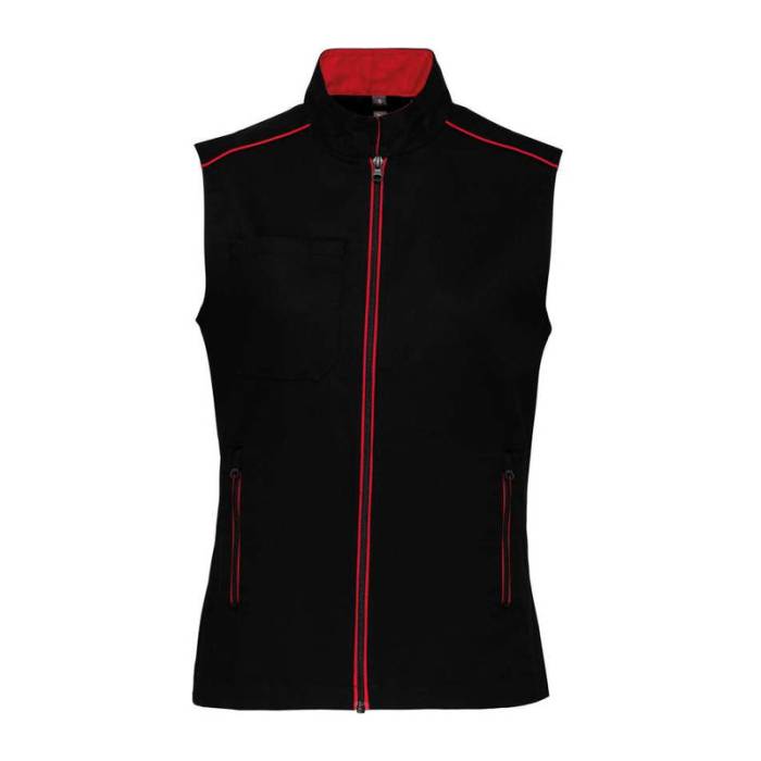 LADIES` DAYTODAY GILET - Black/Red<br><small>EA-WK6149BL/RE-2XL</small>