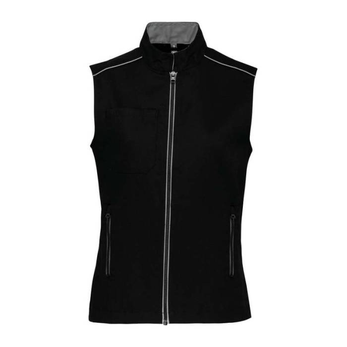 LADIES` DAYTODAY GILET - Black/Silver<br><small>EA-WK6149BL/SI-2XL</small>