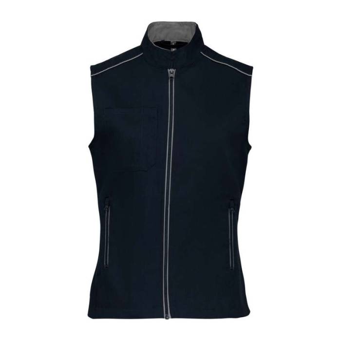 LADIES` DAYTODAY GILET - Navy/Silver<br><small>EA-WK6149NV/SI-2XL</small>