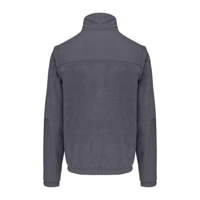 FLEECE JACKET WITH REMOVABLE SLEEVES - Dark Grey<br><small>EA-WK9105DG-2XL</small>