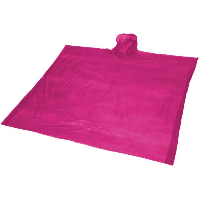 Ziva eldobható esőponcsó tasakkal, rózsaszín - rózsaszín<br><small>GO-10042906</small>