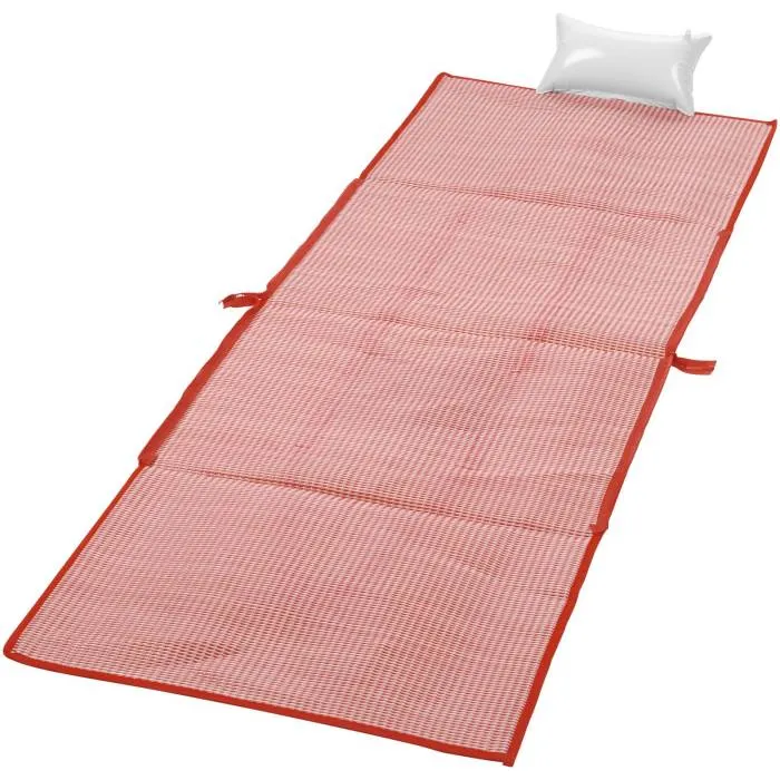 Bonbini összehajtható strandtáska és matrac, piros