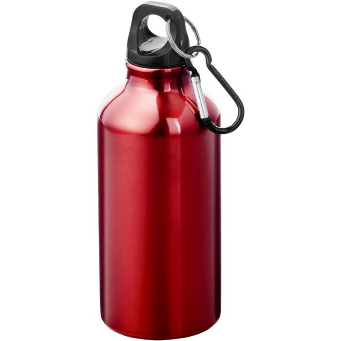 Oregon újraalumínium palack karabinerrel, 400 ml, piros