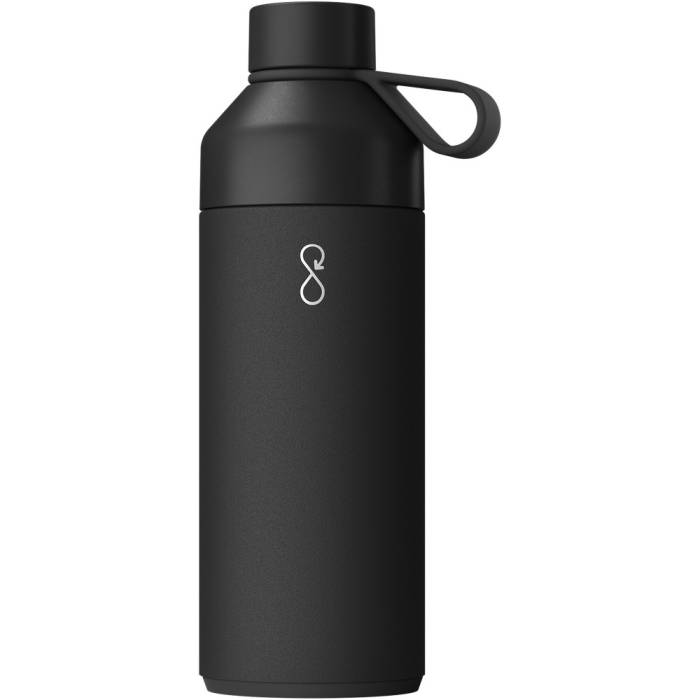 Big Ocean Bottle vákuumos vizespalack, 1L, fekete