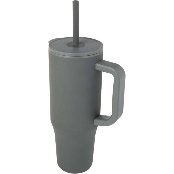 Brady szigetelt bögre szívószállal, 900 ml, szürke