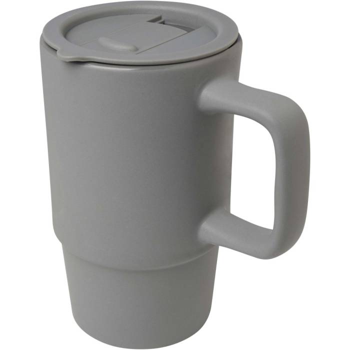 Carter kerámia bögre fedéllel, 450 ml, szürke