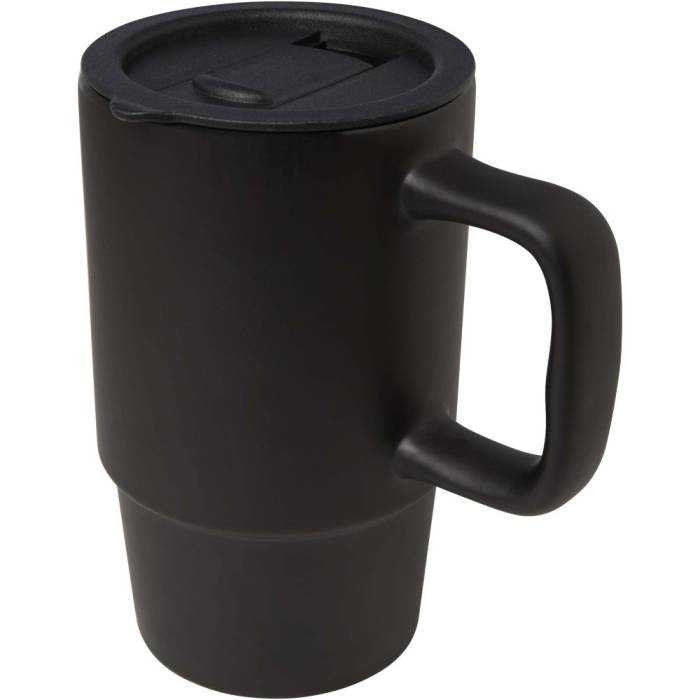 Carter kerámia bögre fedéllel, 450 ml, fekete