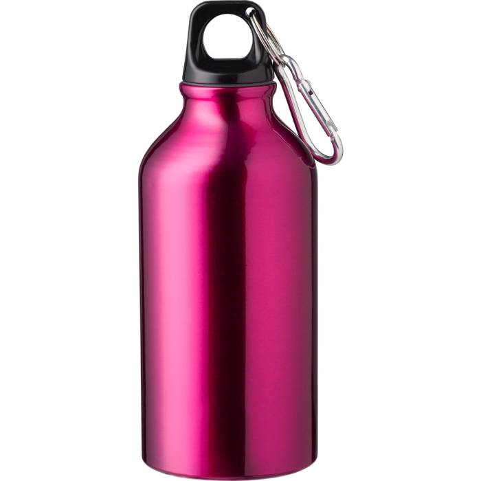 Újraalumínium sportpalack, 400 ml, pink