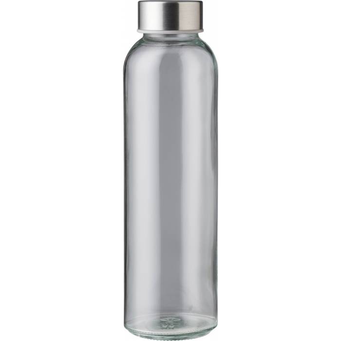 Színezett üveg vizespalack, 500 ml, átlátszó