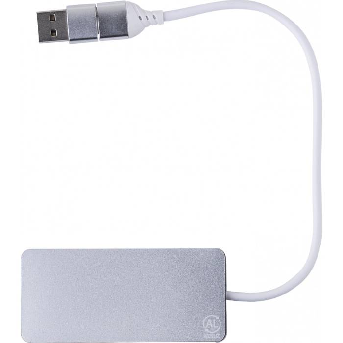 USB elosztó, ezüst
