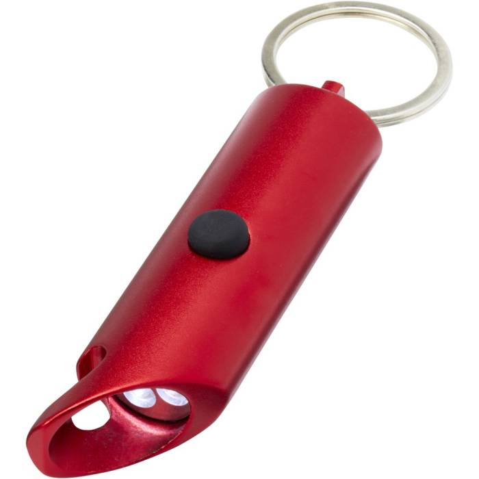 Flare LED lámpa és üvegnyitó kulcstartó, piros - piros<br><small>GO-10457421</small>