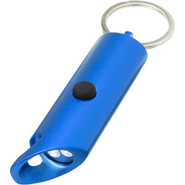 Flare LED lámpa és üvegnyitó kulcstartó, kék