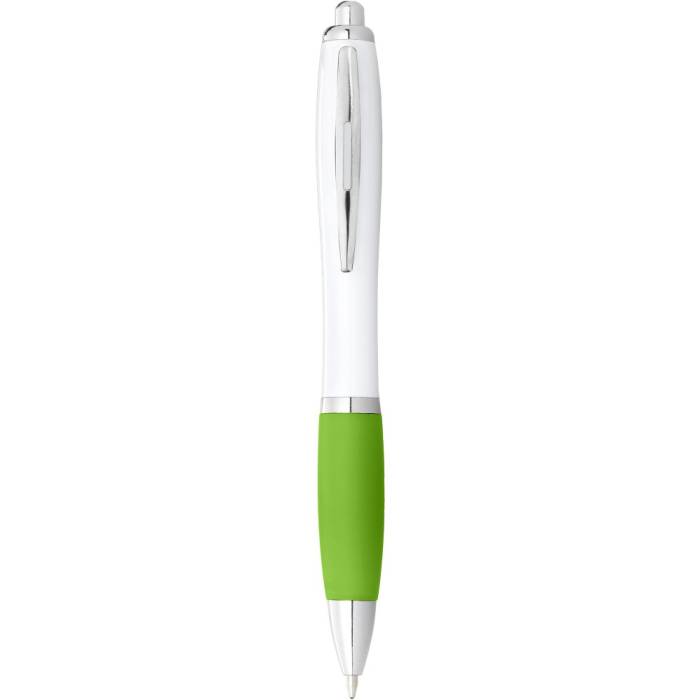 Nash golyóstoll fekete tollbetéttel, fehér/lime zöld - fehér-lime zöld<br><small>GO-10637109</small>