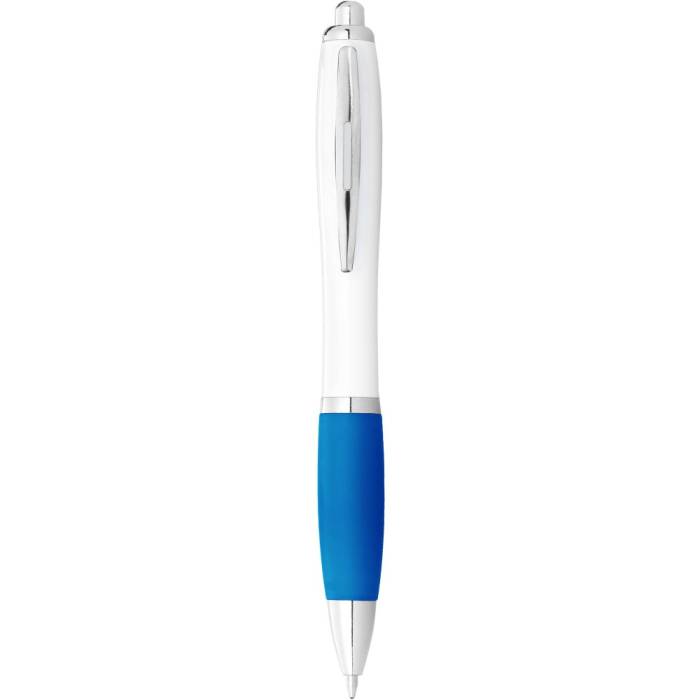 Nash golyóstoll kék tollbetéttel, fehér/aqua - fehér-aqua<br><small>GO-10690006</small>
