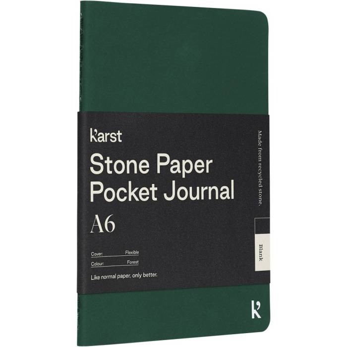 Karst A6 kőpapír puhafedeles füzet, zöld