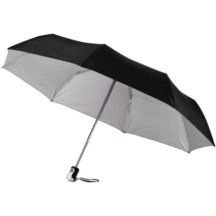 Alex 21.5`-es összecsukható automata esernyő, fekete/ezüst - fekete...<br><small>GO-10901681</small>