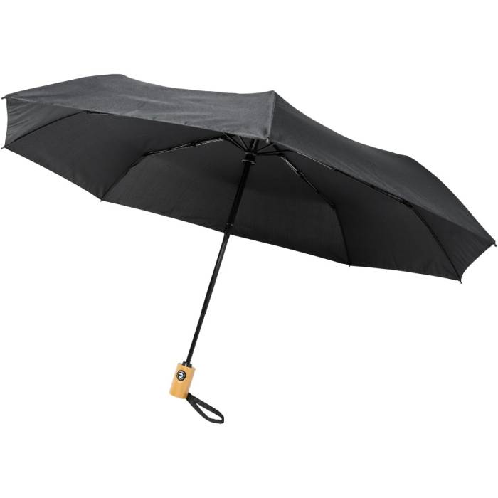 RPET összecsukható esernyő, fekete - fekete<br><small>GO-10914301</small>