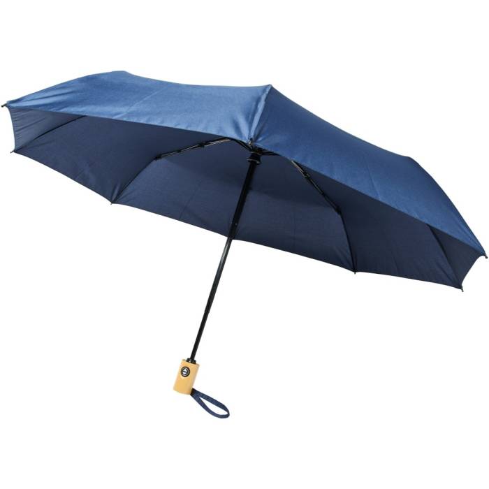 RPET összecsukható esernyő, sötétkék