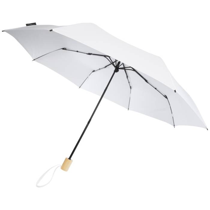 Birgit 21`` összecsukható szélálló esernyő, RPET, fehér - fehér...<br><small>GO-10914501</small>