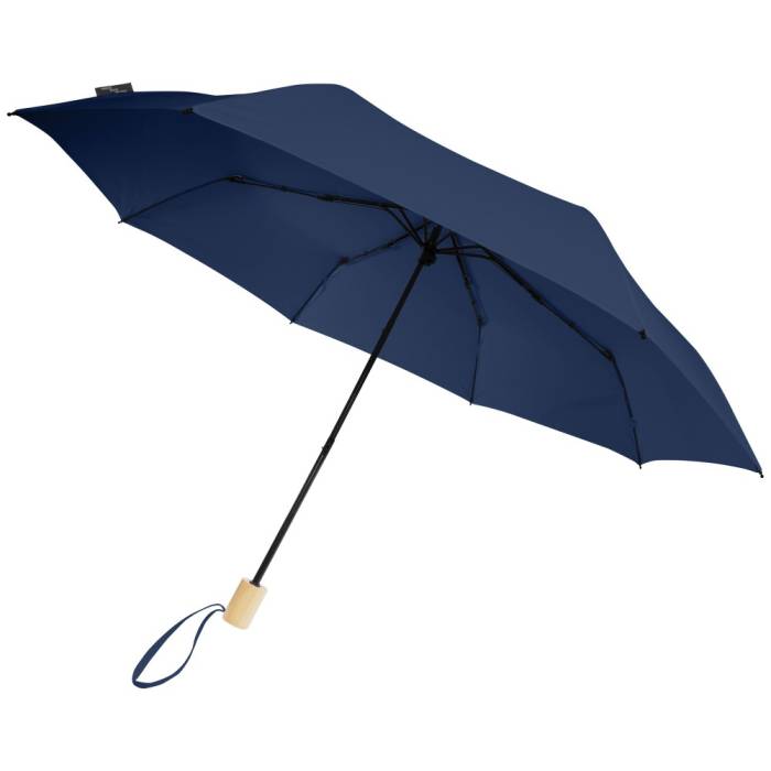 Birgit 21`` összecsukható szélálló esernyő, RPET, sötétkék - sötétkék...<br><small>GO-10914555</small>