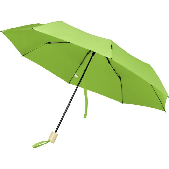 Birgit 21'' összecsukható szélálló RPET esernyő, lime...