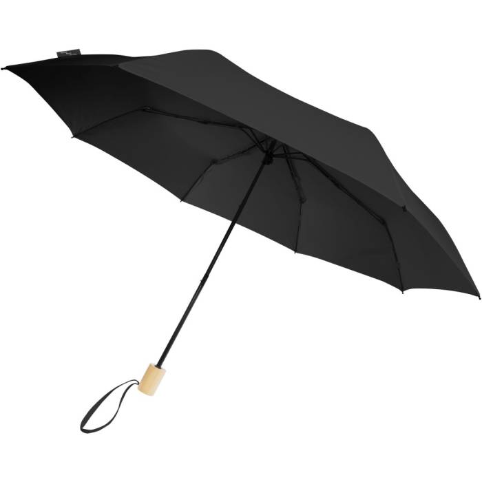 Birgit 21'' összecsukható szélálló esernyő, RPET, fekete...